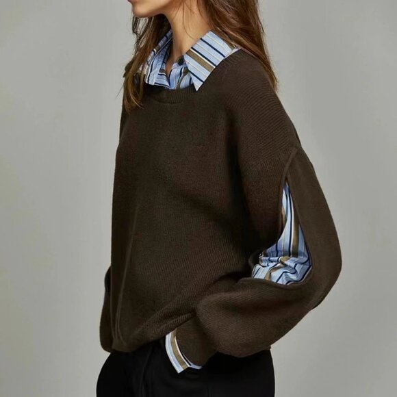 Commense 2 in 1 Ribbed Cutout Sweater NWT, Size S - Picture 5 of 14